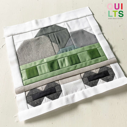 Steinwaggon – PDF Quilt Block Anleitung