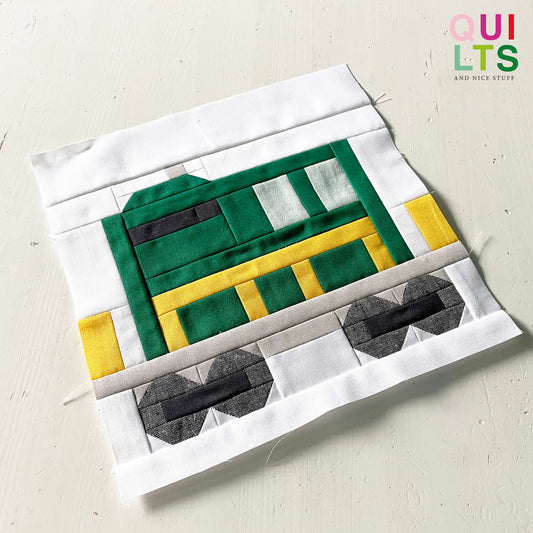 Triebwagen – PDF Quilt Block Anleitung