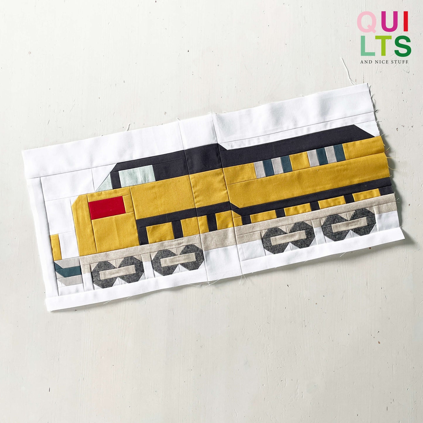 US-Diesellok Doppelblock – PDF Quilt Block Anleitung