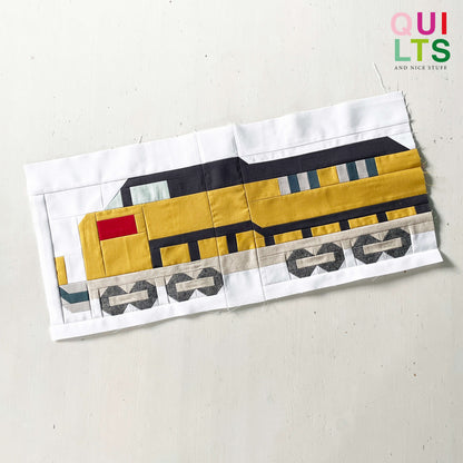 US-Diesellok Doppelblock – PDF Quilt Block Anleitung