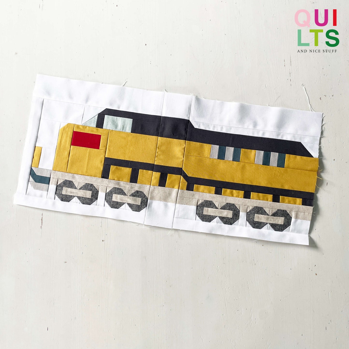 US-Diesellok Doppelblock – PDF Quilt Block Anleitung