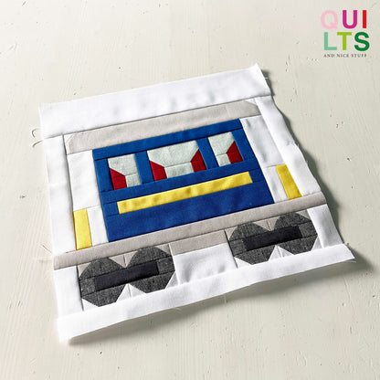Vintage-Personenwaggon – PDF Quilt Block Anleitung