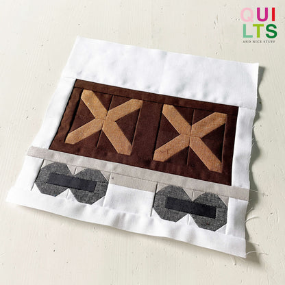 Holzkistenwaggon – PDF Quilt Block Anleitung