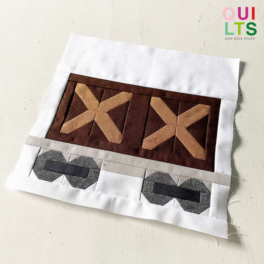 Holzkistenwaggon – PDF Quilt Block Anleitung