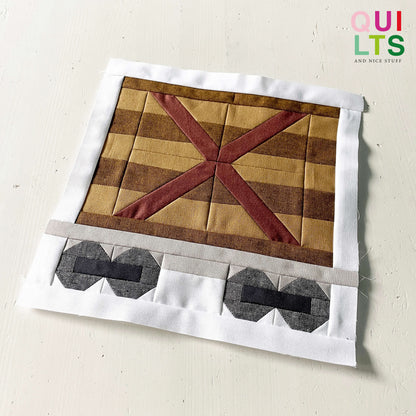 Holzcontainerwaggon – PDF Quilt Block Anleitung