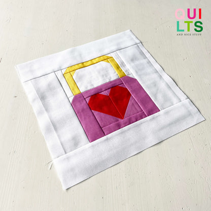 Padlock – PDF Quilt Block Pattern