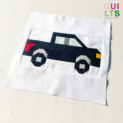Crew Cab Truck – PDF Quilt Block Pattern