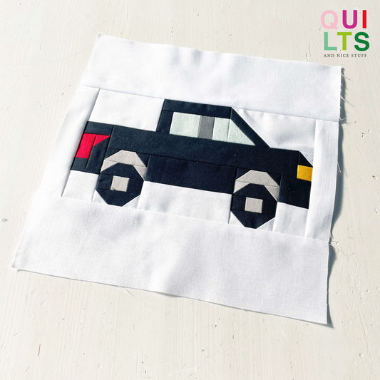 Crew Cab Truck – PDF Quilt Block Pattern