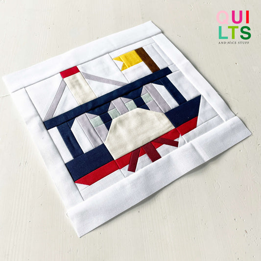 Raddampfer – PDF Quilt Block Anleitung