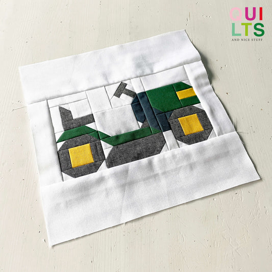 Riding Mower – PDF Quilt Block Pattern