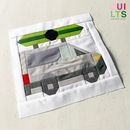 Sprinter with Kayak – PDF Quilt Block Pattern