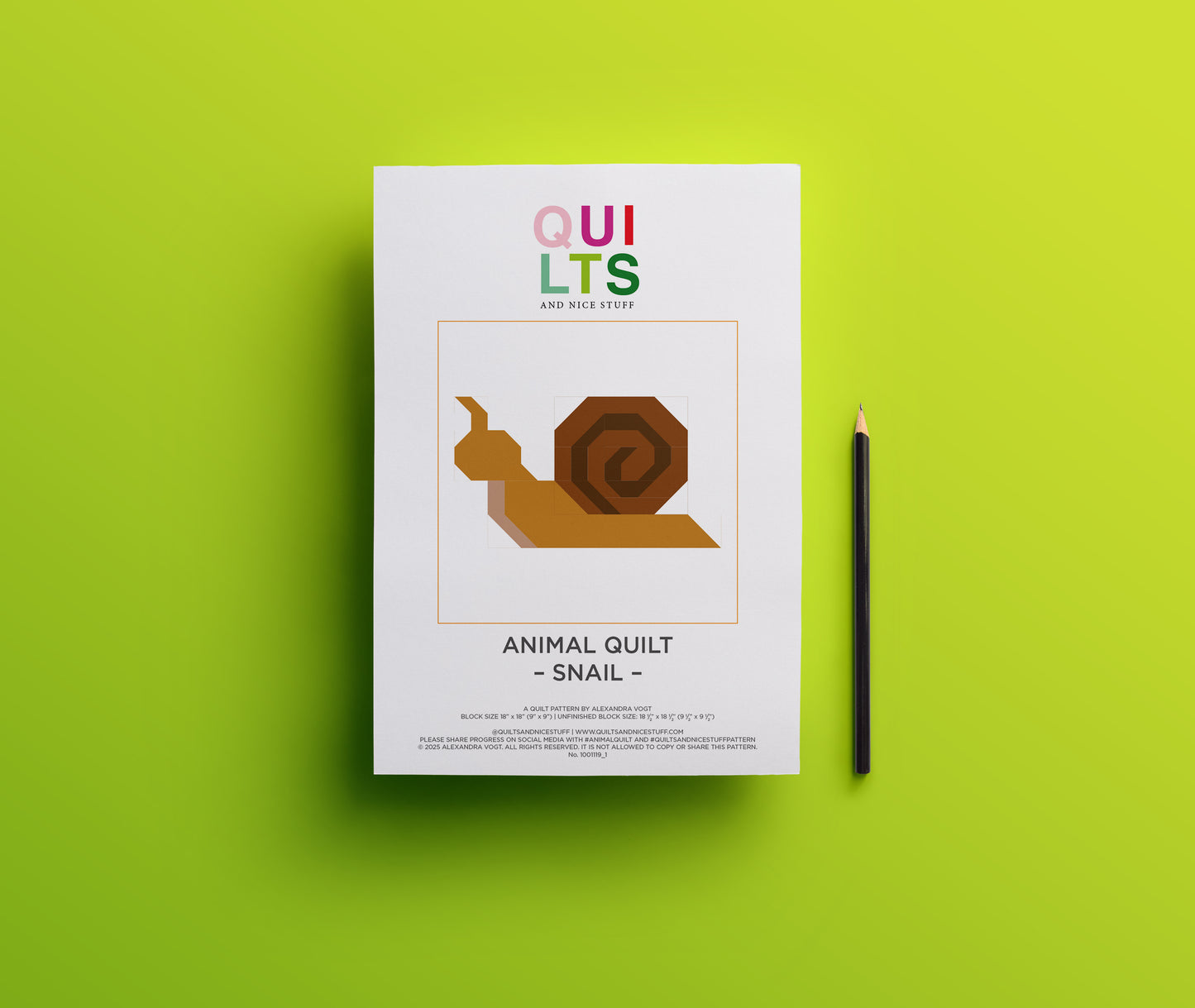 Schnecke – PDF Quilt Block Anleitung