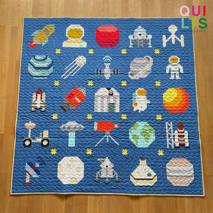 Astronaut Head – PDF Quilt Block Pattern