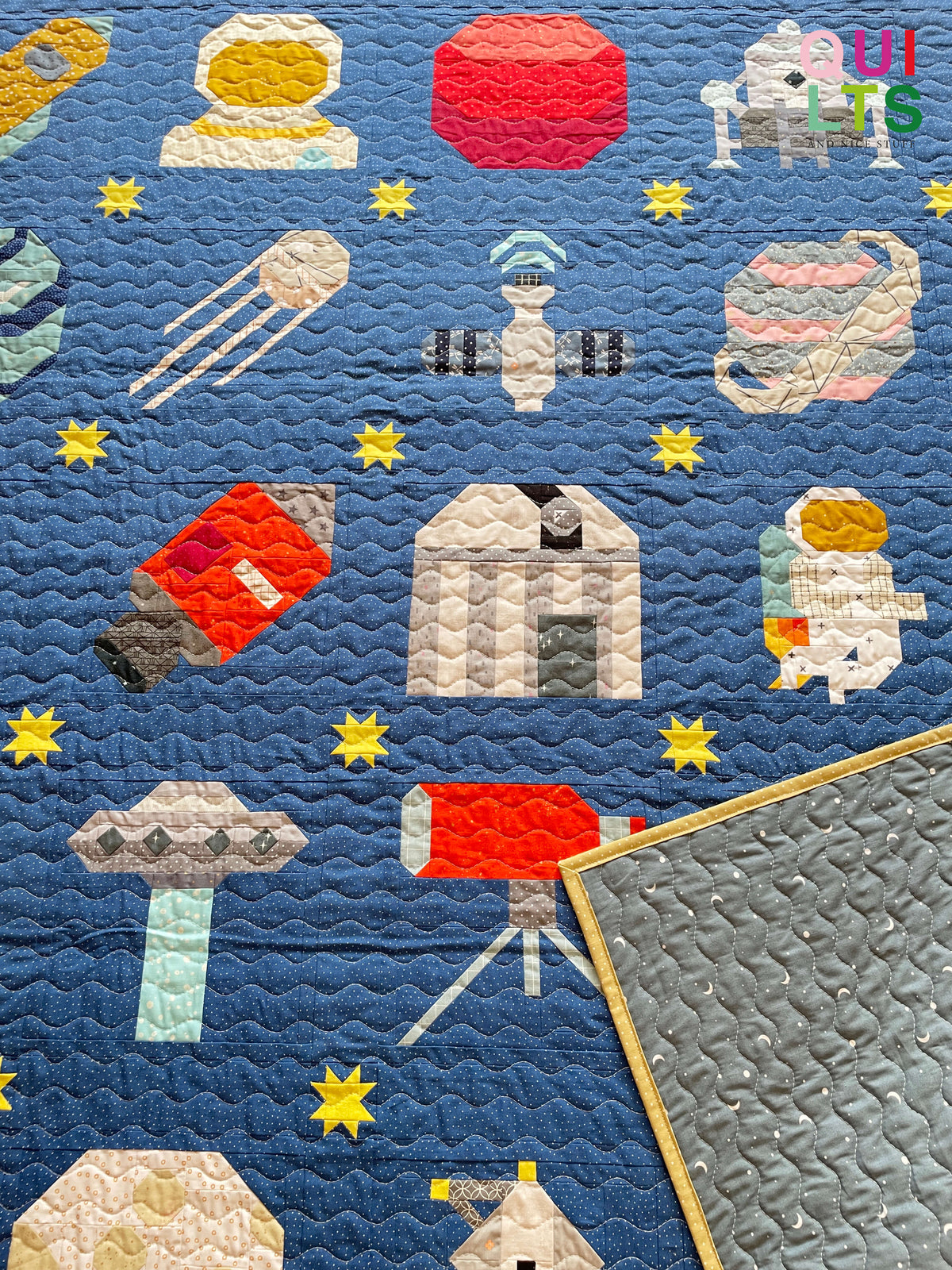 Astronaut Head – PDF Quilt Block Pattern