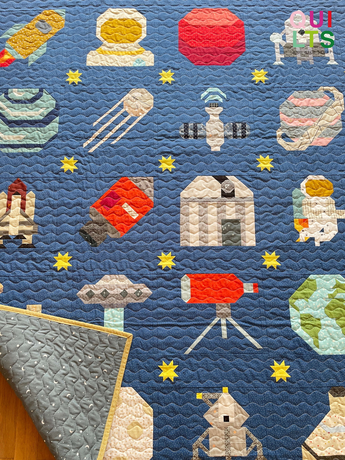 PDF Anleitungspaket – 30 Weltraum Quilt Blöcke