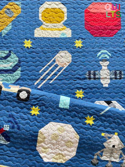 Astronaut Head – PDF Quilt Block Pattern