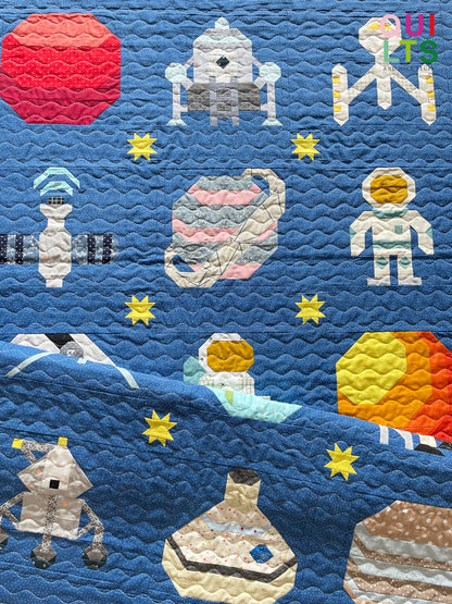 PDF Anleitungspaket – 30 Weltraum Quilt Blöcke