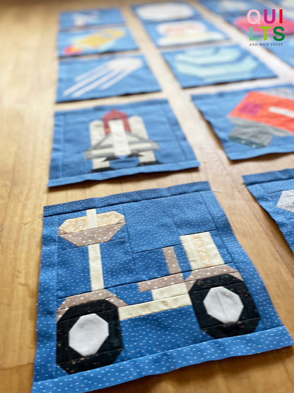 Mondfahrzeug – PDF Quilt Block Anleitung