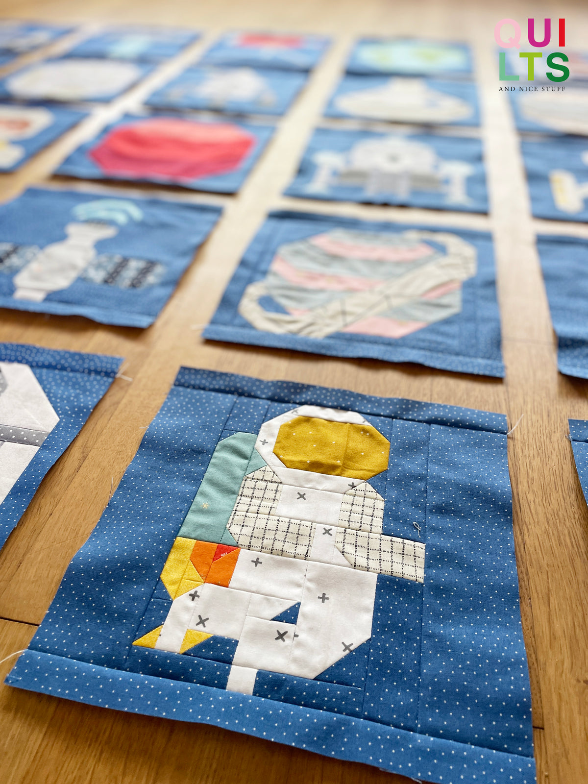 Astronaut in Space – PDF Quilt Block Pattern