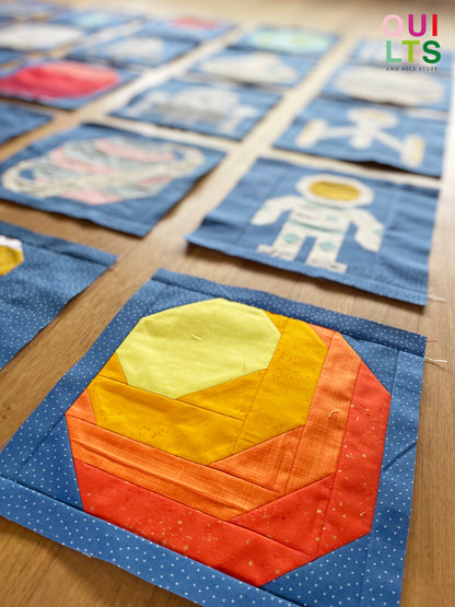 Sonne / Sonne einfach – PDF Quilt Block Anleitung