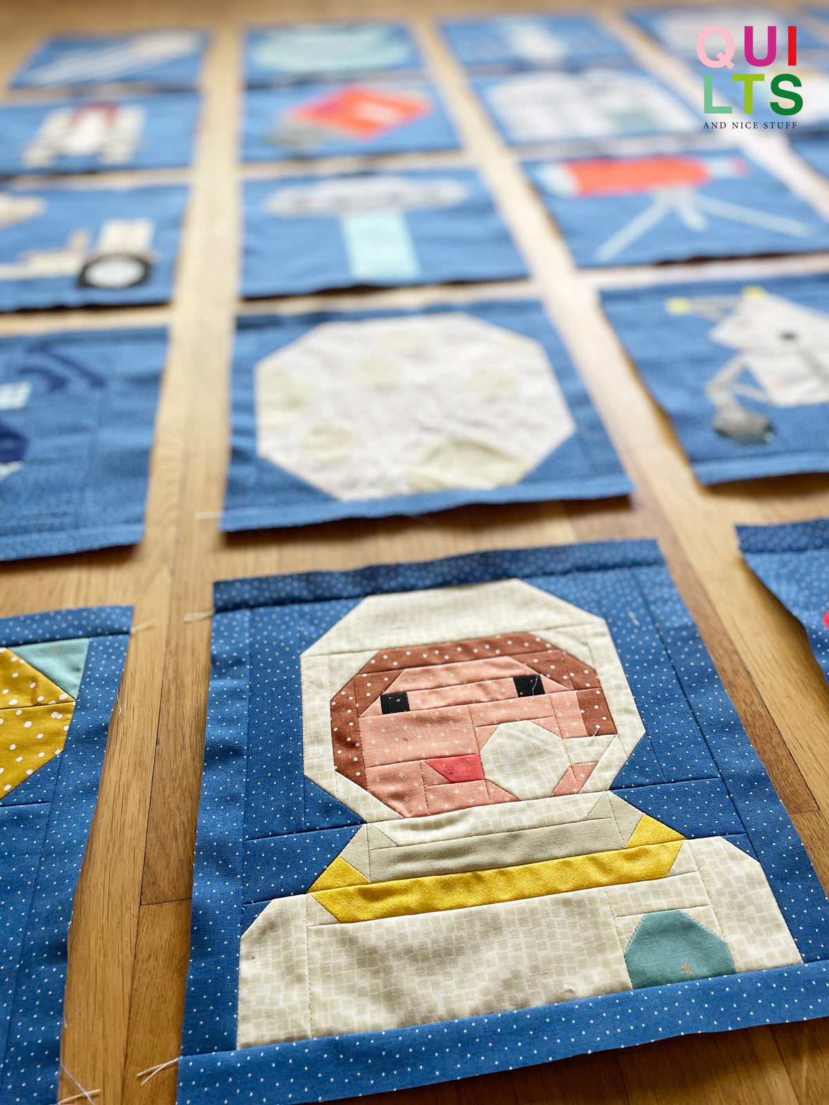 Astronaut Head – PDF Quilt Block Pattern