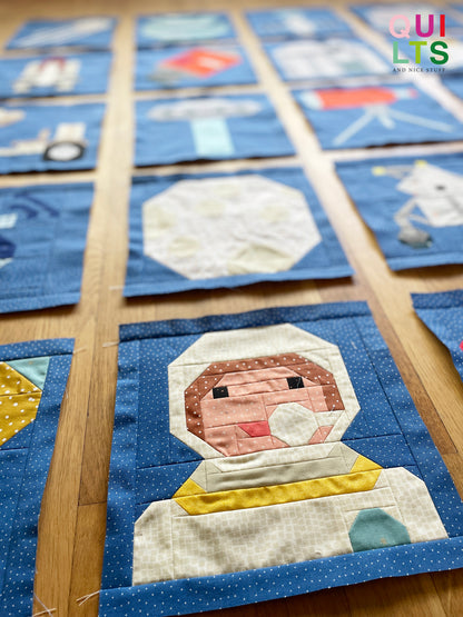 Astronaut Head – PDF Quilt Block Pattern