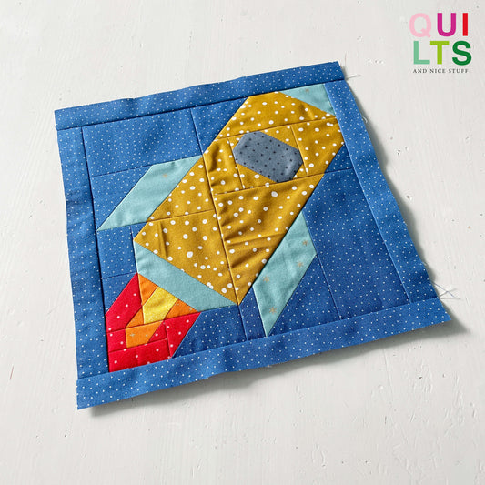 Blaue Rakete – PDF Quilt Block Anleitung