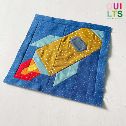 Blue Rocket – PDF Quilt Block Pattern