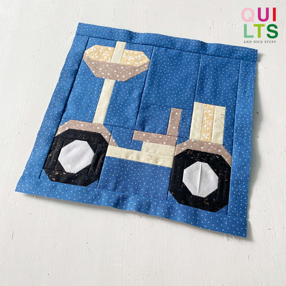 Mondfahrzeug – PDF Quilt Block Anleitung