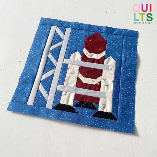 Space-Shuttle-Startrampe – PDF Quilt Block Anleitung
