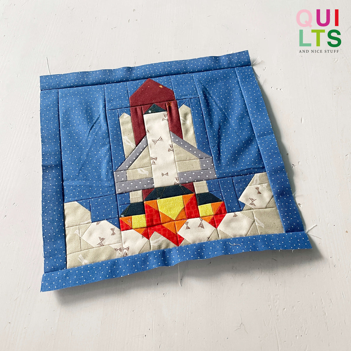 Space Shuttle Liftoff 1 – PDF Quilt Block Pattern