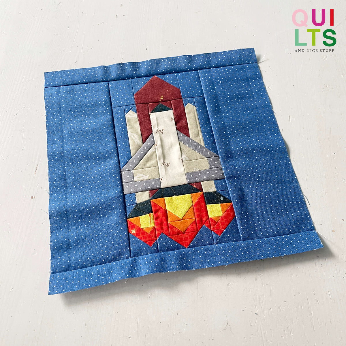 Space Shuttle Liftoff 2 – PDF Quilt Block Pattern