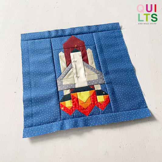 Space-Shuttle-Start 2 – PDF Quilt Block Anleitung