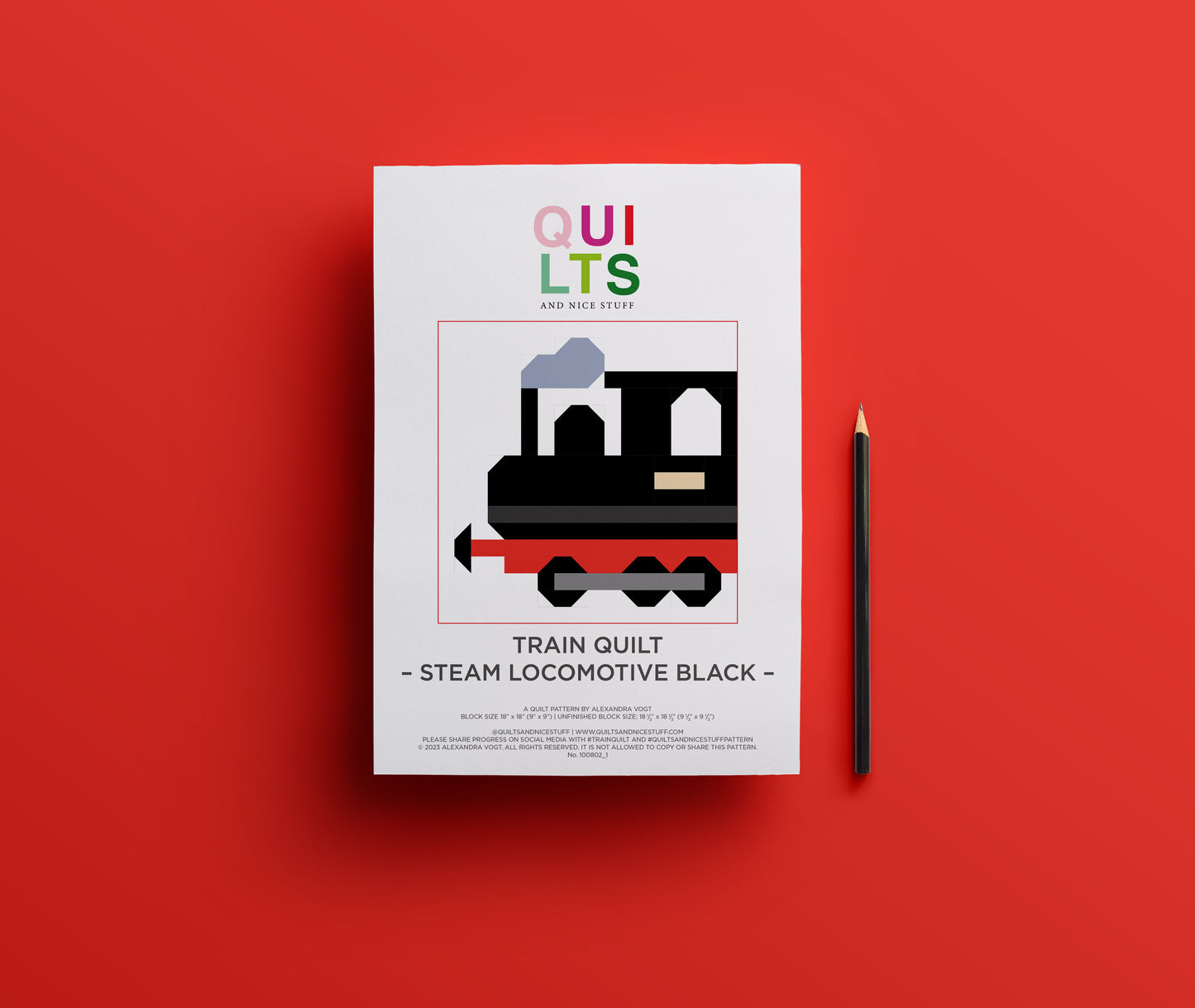 Dampflokomotive – PDF Quilt Block Anleitung