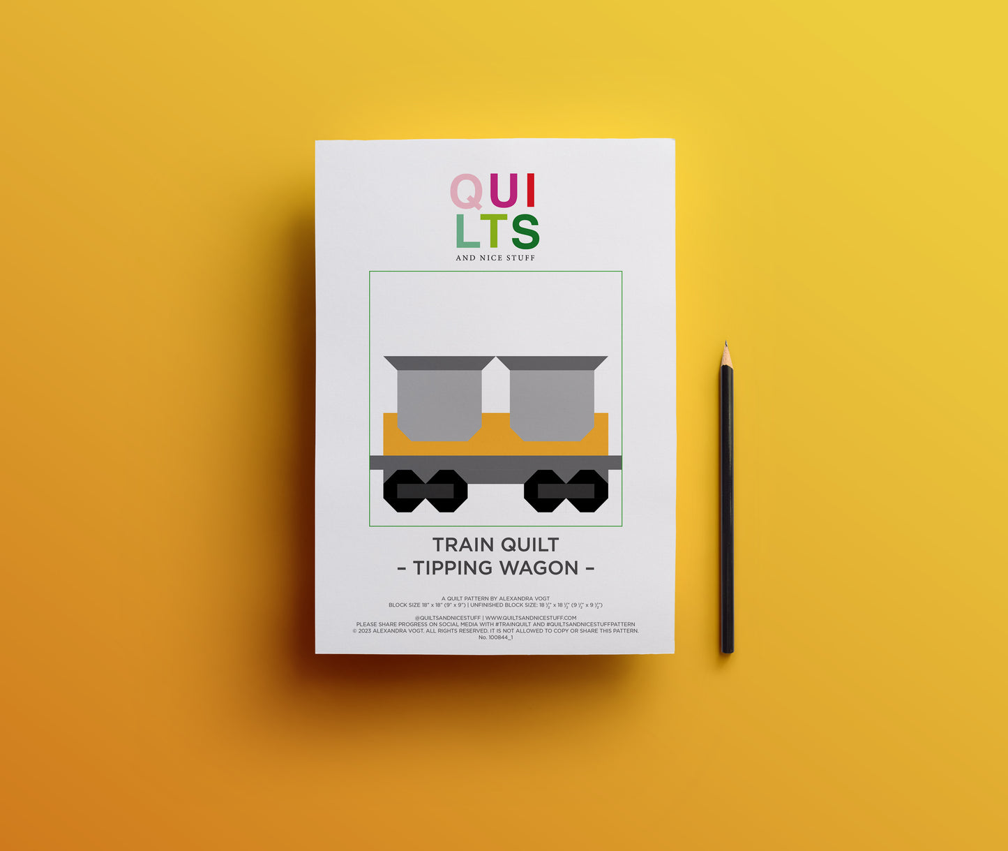Kippwaggon – PDF Quilt Block Anleitung