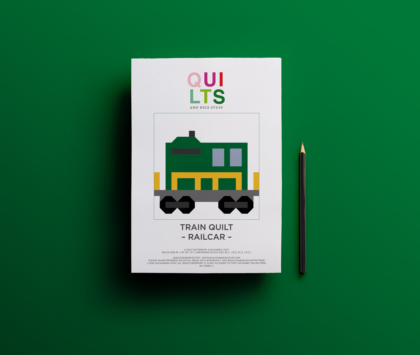 Triebwagen – PDF Quilt Block Anleitung