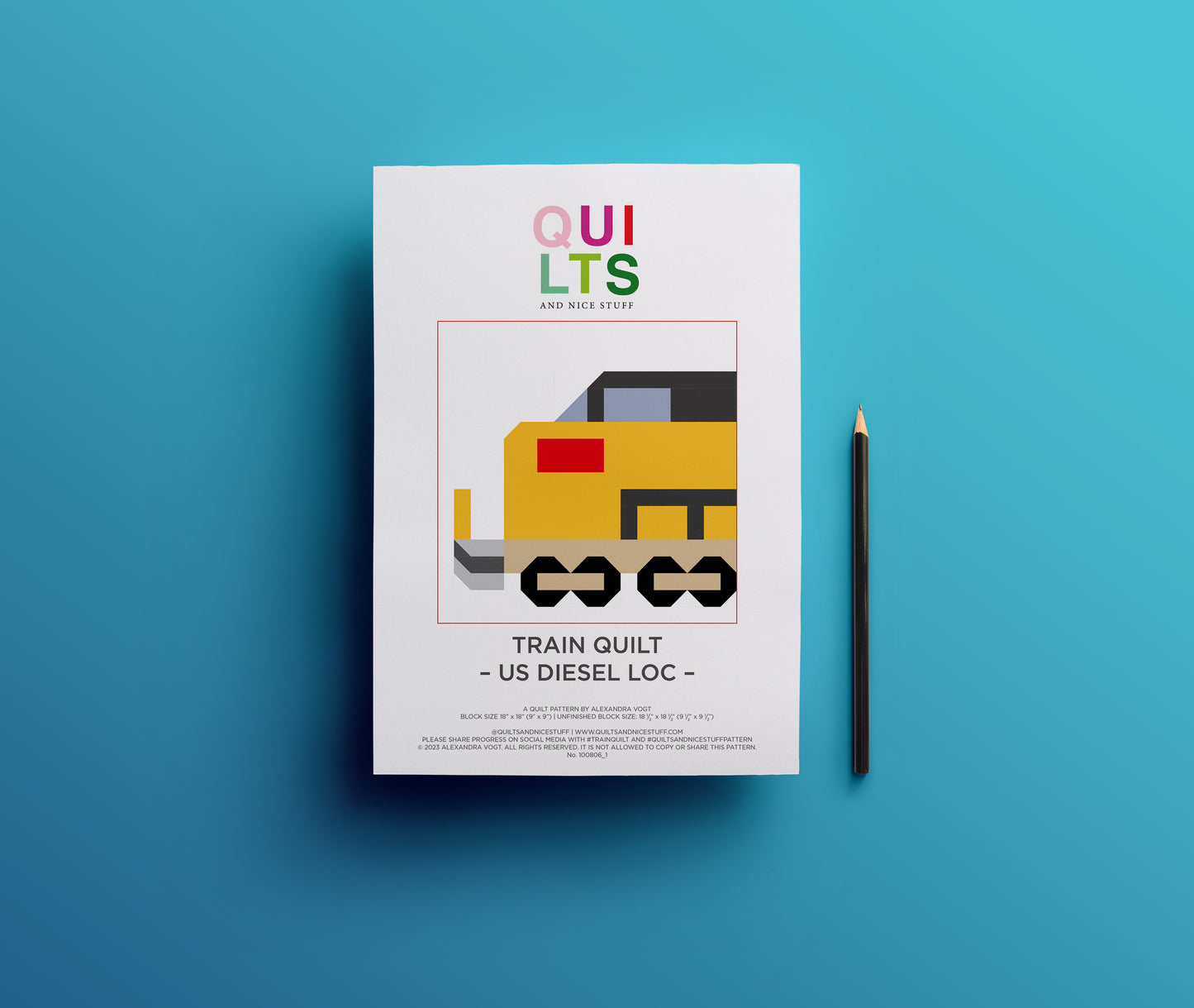 US-Diesellok – PDF Quilt Block Anleitung