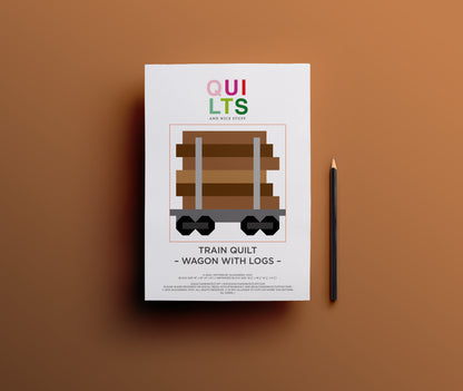 Waggon mit Baumstämmen – PDF Quilt Block Anleitung