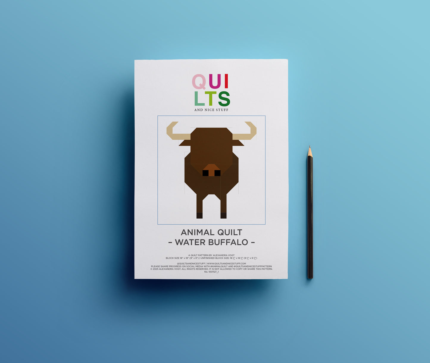 Wasserbüffel – PDF Quilt Block Anleitung