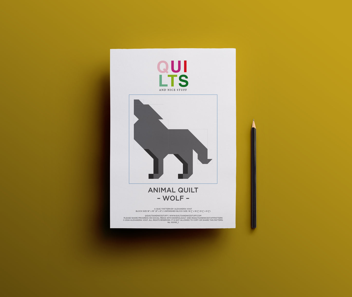 Wolf – PDF Quilt Block Anleitung
