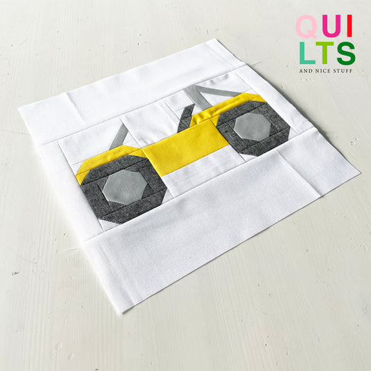 Strandauto – PDF Quilt Block Anleitung