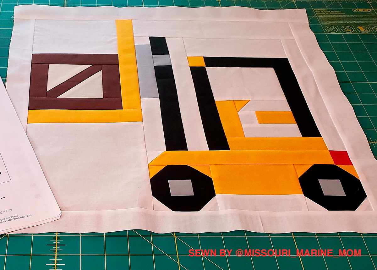 Forklift Truck – PDF Quilt Block Pattern