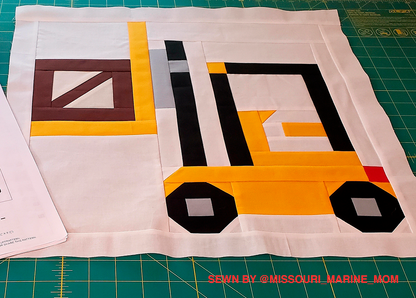 Forklift Truck – PDF Quilt Block Pattern