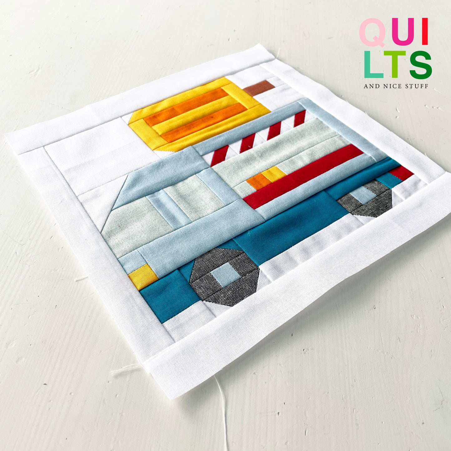 Ice Cream Truck – PDF Quilt Block Pattern