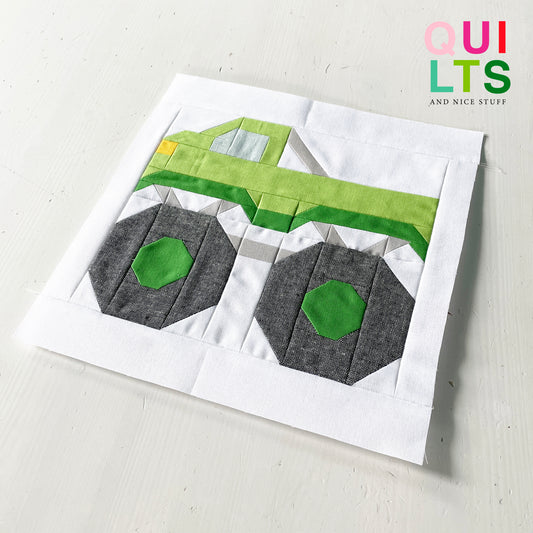 Monster Truck – PDF Quilt Block Anleitung