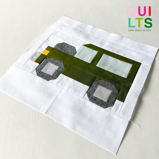 Off-Road Auto – PDF Quilt Block Anleitung