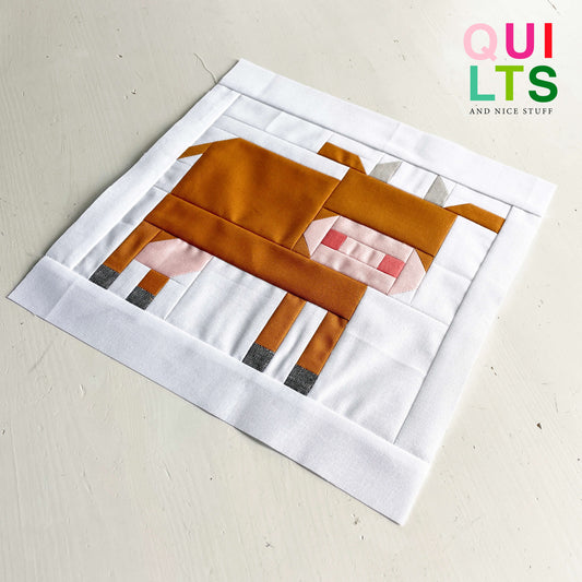 Kuh – PDF Quilt Block Anleitung