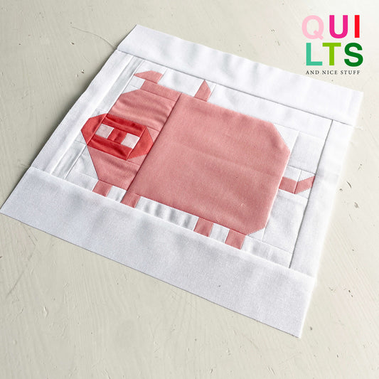 Schwein – PDF Quilt Block Anleitung