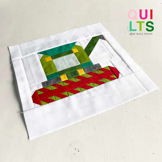 Mähdrescher Front – PDF Quilt Block Anleitung