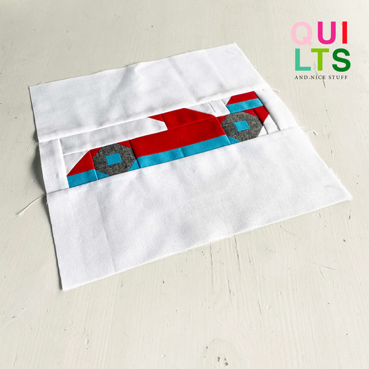 Rennwagen – PDF Quilt Block Anleitung